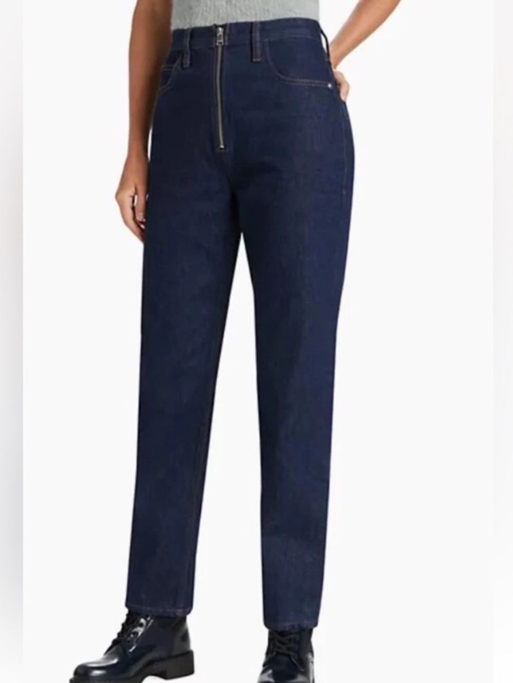 FRAME Le High 'N' Tight Straight Leg Jeans Rinse Dark Blue Denim Women’s Size 24